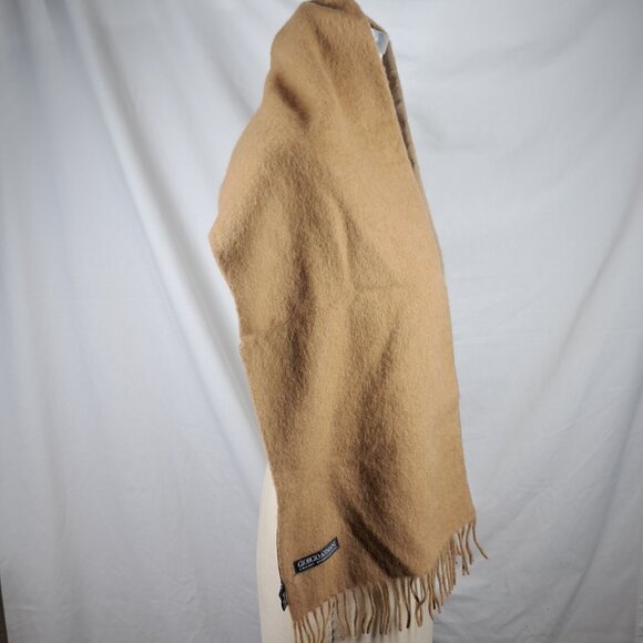 Giorgio Armani Made in Italy 2 Sided Tan Winter Muffler Scarf - Picture 4 of 8